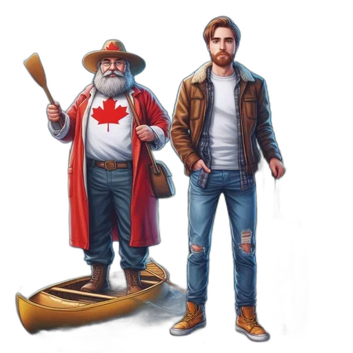 concept art, pixel art, comic book art, fantasy art, two, figures, older, man transparent PNG cut-out