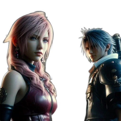 concept art, 3d render, fantasy art, comic book art, two, animated, characters, pink-haired transparent PNG cut-out