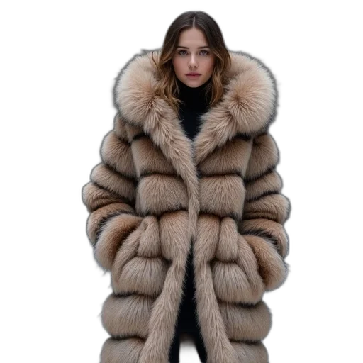 jacket, long, parka, real transparent PNG cut-out