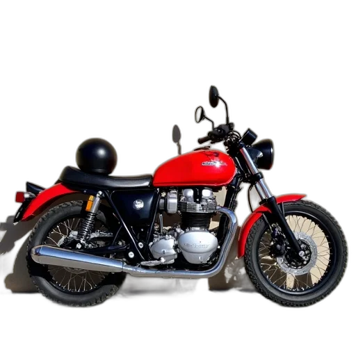 photorealistic, 3d render, concept art, red, black, motorcycle, parked, concrete transparent PNG cut-out