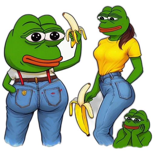 animal, weapon, jacket, concept art, three, illustrations, pepe, frog transparent PNG cut-out