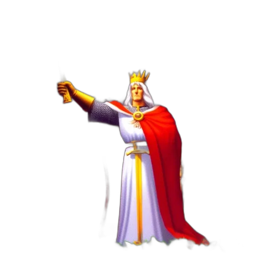crown, staff, sword, weapon, pixel art, concept art, 3d render, fantasy art transparent PNG cut-out