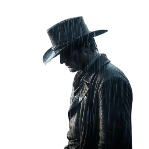 hat, jacket, staff, mask, concept art, photorealistic, 3d render, individual transparent PNG cut-out