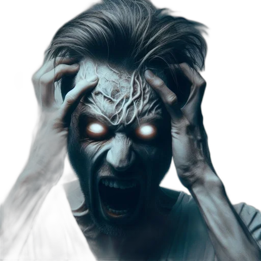 mask, face, creature, concept art, comic book art, photorealistic, 3d render, man transparent PNG cut-out