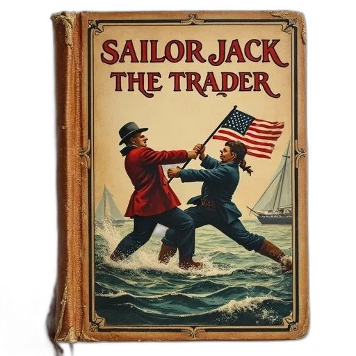 jacket, cover, old, book, titled, sailor, jack, trader transparent PNG cut-out
