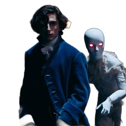 robot, jacket, mask, concept art, comic book art, cyberpunk, fantasy art, dimly transparent PNG cut-out