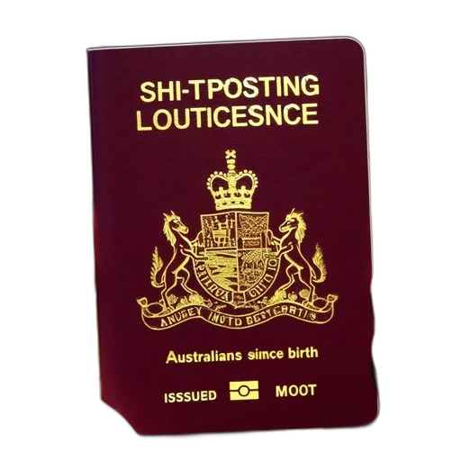 person, holds, open, burgundy, passport, featuring, crown, two transparent PNG cut-out