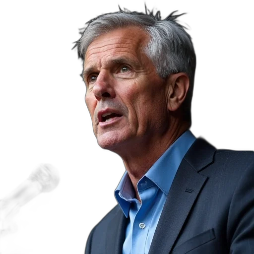 jacket, man, gray, hair, wearing, blue, shirt, dark transparent PNG cut-out