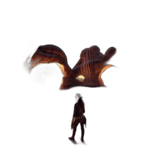 creature, dragon, mask, umbrella, concept art, 3d render, fantasy art, comic book art transparent PNG cut-out