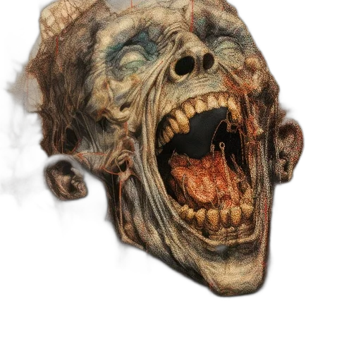 mask, face, creature, staff, 3d render, concept art, photorealistic, fantasy art transparent PNG cut-out