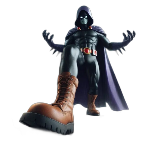 shoes, during, rainstorm, mysterious, superhero, clad, dark, costume transparent PNG cut-out