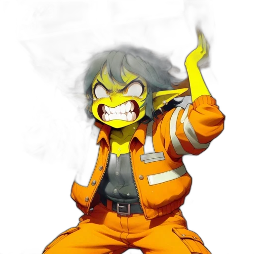 staff, mask, jacket, creature, concept art, pixel art, cartoon, anime transparent PNG cut-out