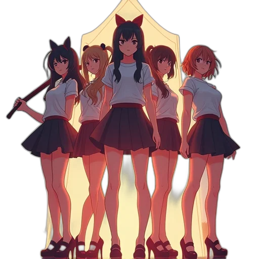 staff, dress, weapon, umbrella, anime, concept art, pixel art, fantasy art transparent PNG cut-out