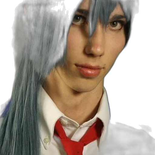 face, hair, robot, staff, photorealistic, 3d render, anime, concept art transparent PNG cut-out