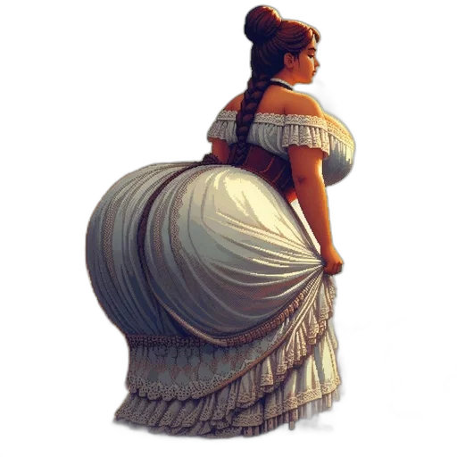 dress, crown, hair, hat, concept art, fantasy art, photorealistic, 3d render transparent PNG cut-out
