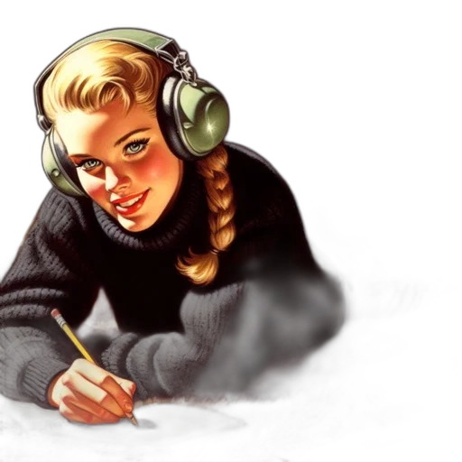 staff, face, concept art, photorealistic, cartoon, comic book art, woman, lies transparent PNG cut-out