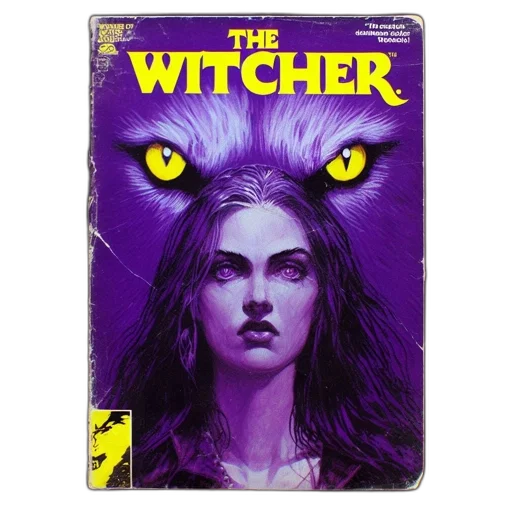 comic book art, concept art, fantasy art, witcher, comic, book, cover, female transparent PNG cut-out