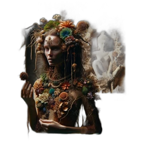 jewelry, mask, face, crown, concept art, fantasy art, photorealistic, 3d render transparent PNG cut-out