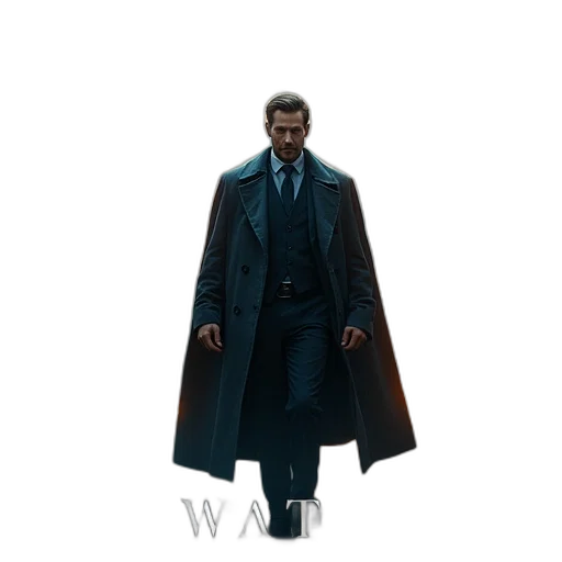 jacket, concept art, comic book art, photorealistic, dark, blue, cover, mage transparent PNG cut-out