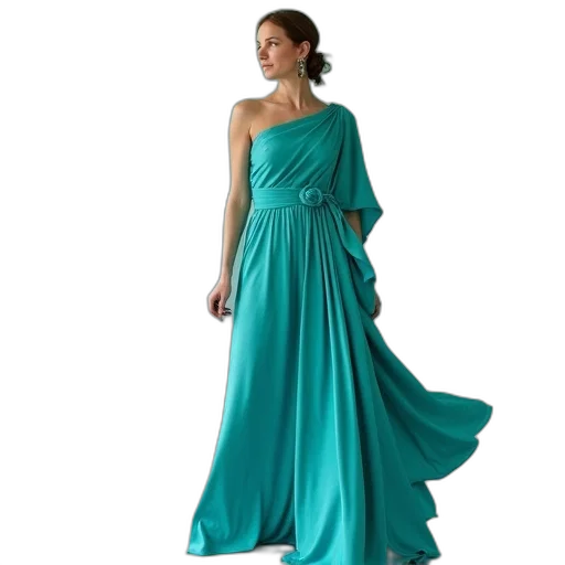 dress, green, blue, colorful transparent PNG cut-out