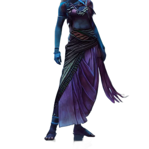 dress, staff, jewelry, concept art transparent PNG cut-out