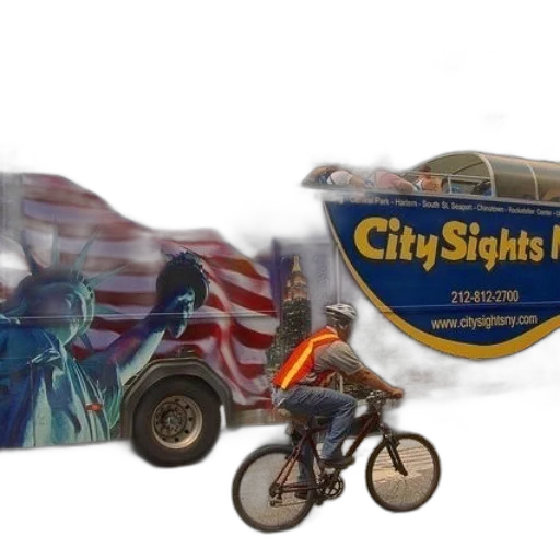 concept art, city street, man, rides, his, bike, next, citysights transparent PNG cut-out