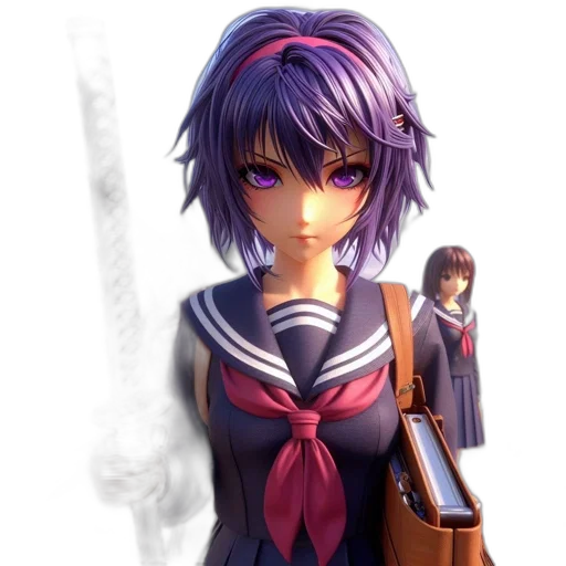 weapon, staff, sword, umbrella, anime, 3d render, concept art, pixel art transparent PNG cut-out