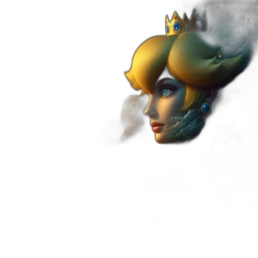 crown, hat, face, mask, concept art, fantasy art, pixel art, 3d render transparent PNG cut-out