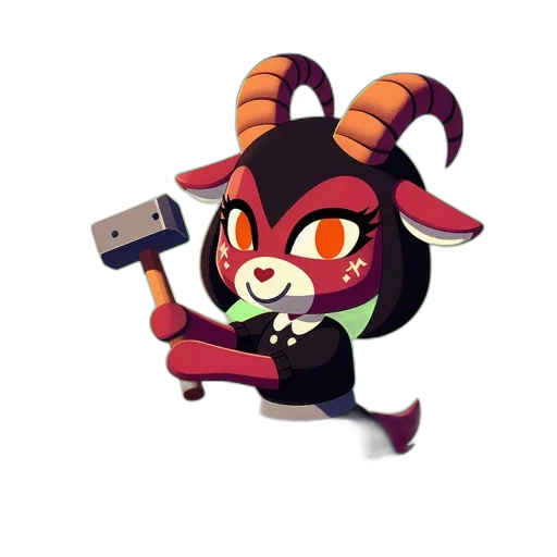 staff, weapon, animal, creature, concept art, 3d render, pixel art, cartoon transparent PNG cut-out