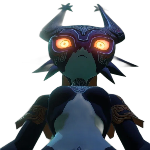 mask, staff, creature, dragon, concept art, 3d render, anime, fantasy art transparent PNG cut-out