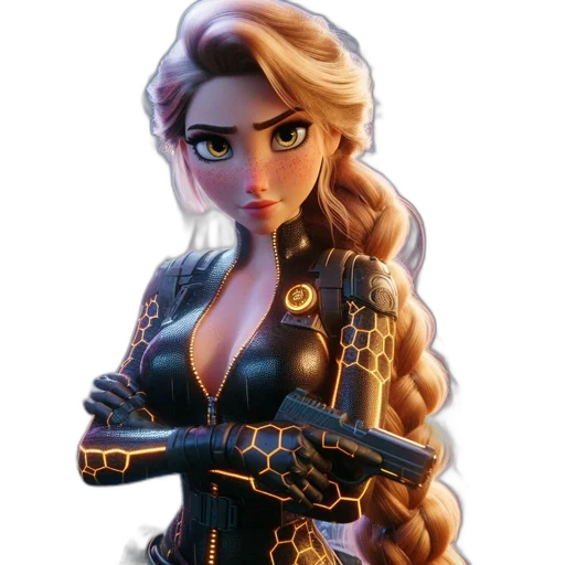 staff, dress, sword, weapon, fantasy art, concept art, comic book art, 3d render transparent PNG cut-out
