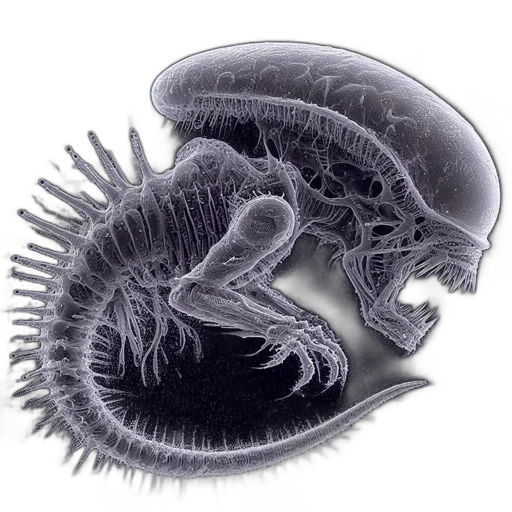 hair, creature, animal, crown, concept art, photorealistic, 3d render, underwater transparent PNG cut-out