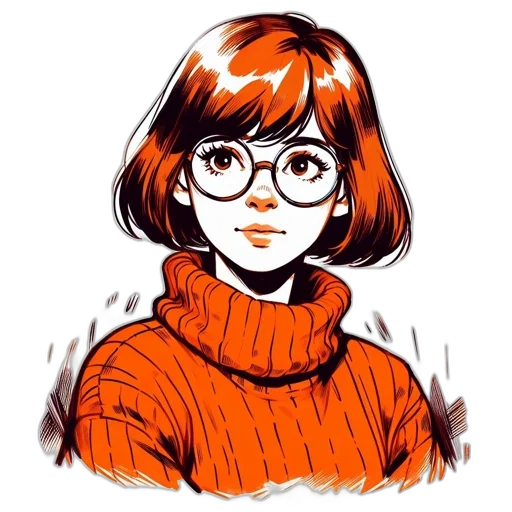 face, jacket, robot, hair, cartoon, anime, watercolor, comic book art transparent PNG cut-out