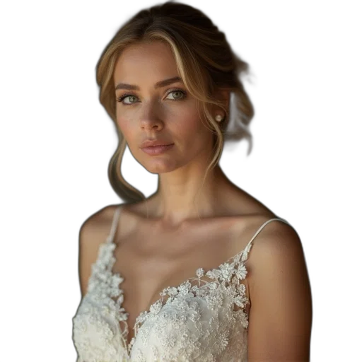 dress, jewelry, face, crown transparent PNG cut-out