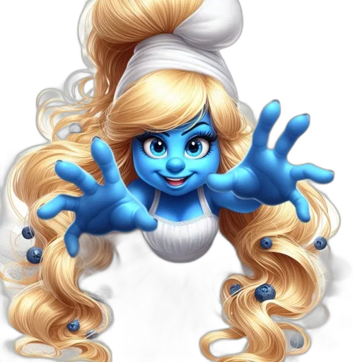 hair, face, mask, fantasy art, concept art, photorealistic, cartoon, blue transparent PNG cut-out