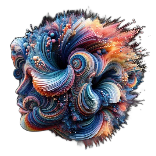 hair, flower, face, mask, 3d render, fantasy art, concept art, photorealistic transparent PNG cut-out