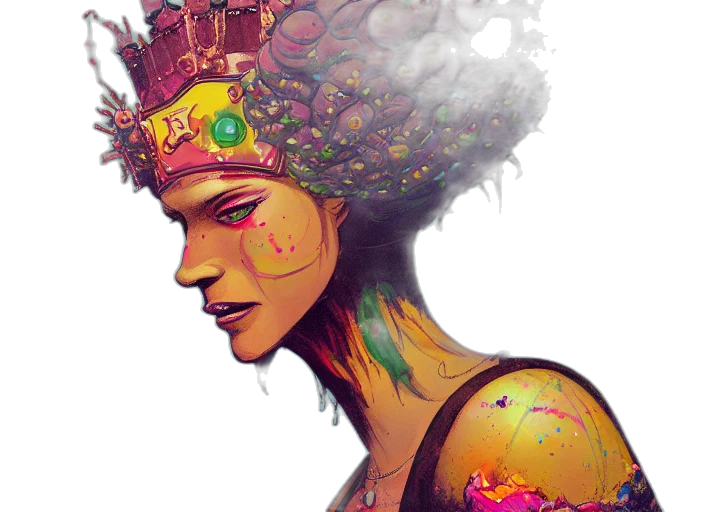 crown, face, mask, hat transparent PNG cut-out