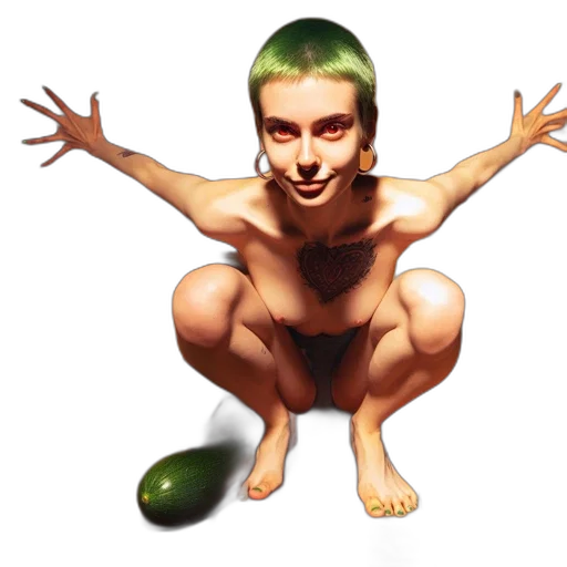 creature, animal, pixel art, concept art, photorealistic, fantasy art, green, individual transparent PNG cut-out