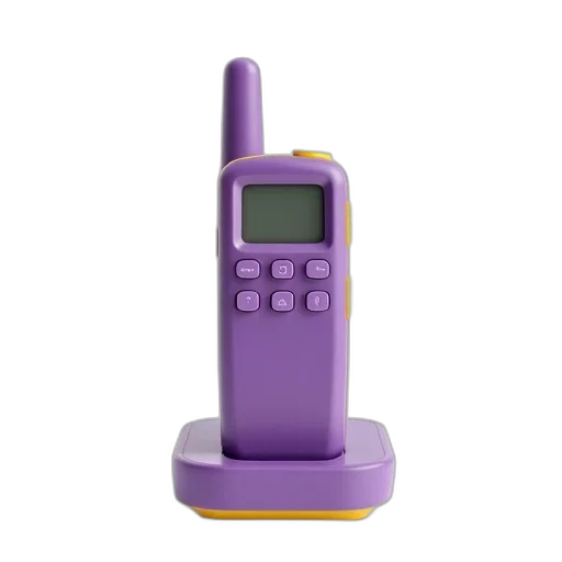 staff, purple, yellow, cordless, phone, small, screen, buttons transparent PNG cut-out