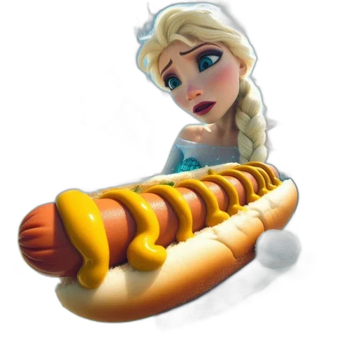 food, weapon, animal, staff, 3d render, concept art, photorealistic, elsa transparent PNG cut-out