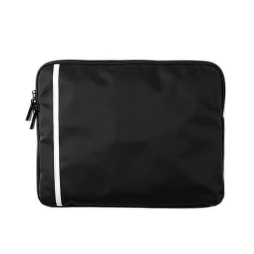 jacket, monochrome, black, laptop, sleeve, white, stripe, left transparent PNG cut-out