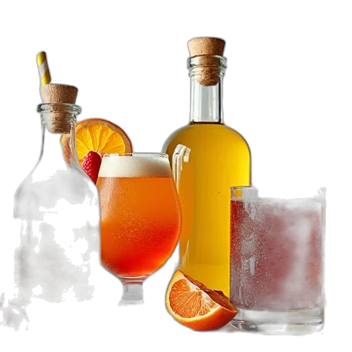 bottle, food, 3d render, italian transparent PNG cut-out