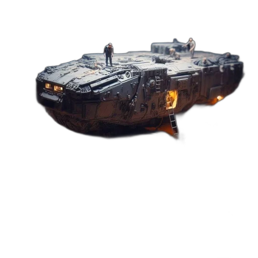 weapon, robot, car, crown, concept art, 3d render, photorealistic, fantasy art transparent PNG cut-out
