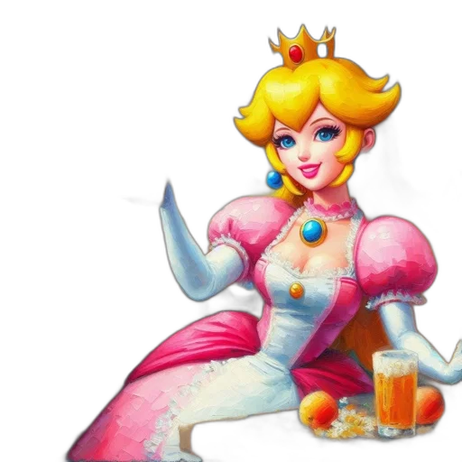 crown, dress, concept art, pixel art, 3d render, fantasy art, regal-looking, female transparent PNG cut-out
