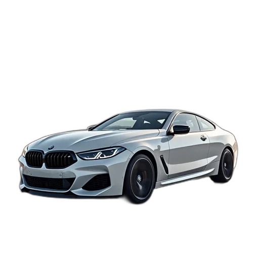 car, 3d render, photorealistic, white, bmw, 650i, coupe, fastest transparent PNG cut-out