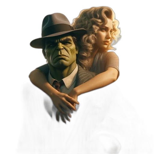 mask, hat, concept art, comic book art, photorealistic, fantasy art, fire, neon lights transparent PNG cut-out
