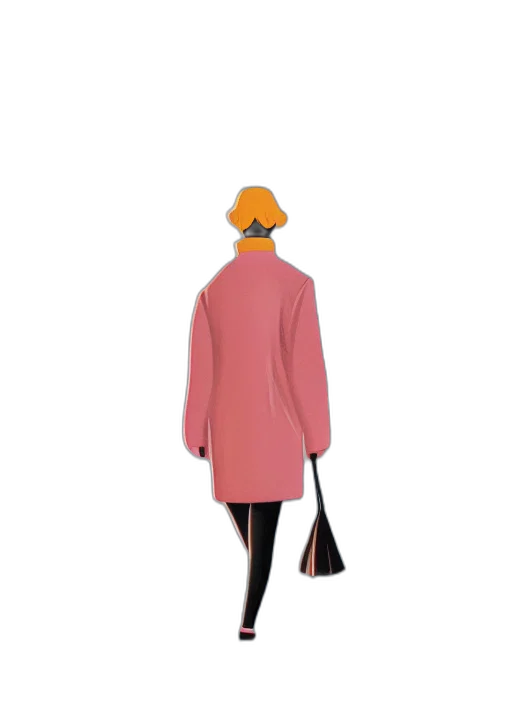 jacket, hat, dress, staff transparent PNG cut-out