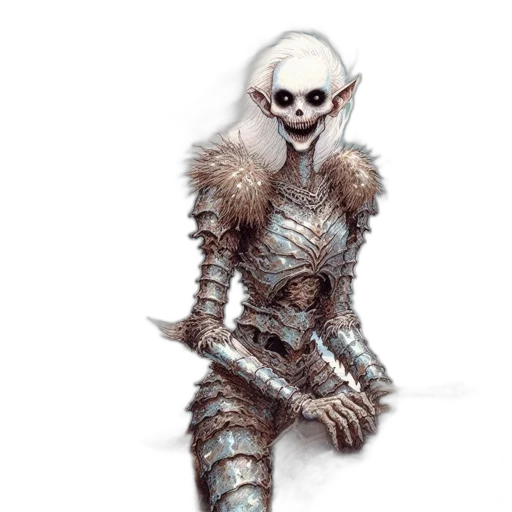 creature, robot, staff, sword, concept art, fantasy art, comic book art, 3d render transparent PNG cut-out