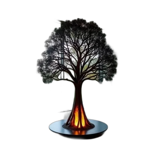 tree, crown, hair, staff, concept art, 3d render, photorealistic, pixel art transparent PNG cut-out