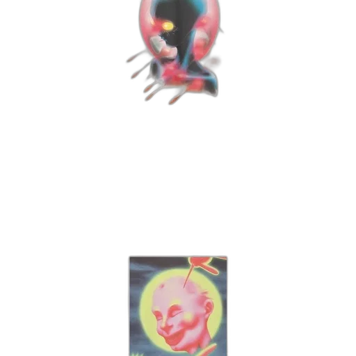 face, mask, creature, robot, vaporwave, concept art, pixel art, 3d render transparent PNG cut-out